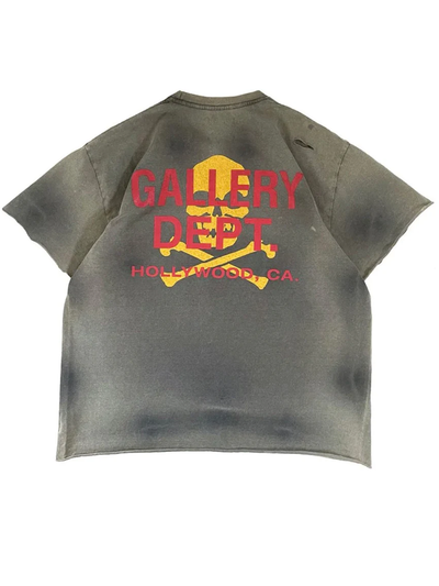 Gallery Dept – Schwarzes T-Shirt mit Reißverschluss