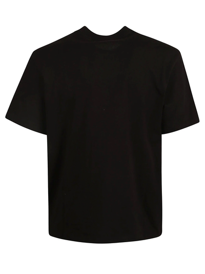 Amiri Black – T-Shirt mit versetztem Logo-Print in Schwarz