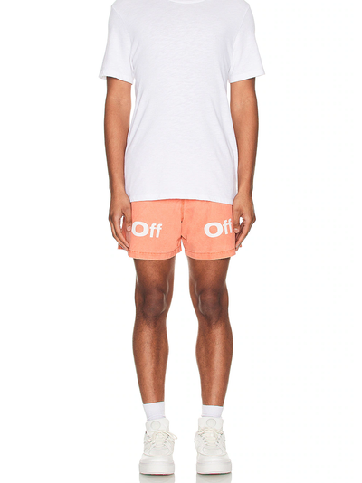 Off-White – Bounce Off Sunset – Badeshorts in Orange