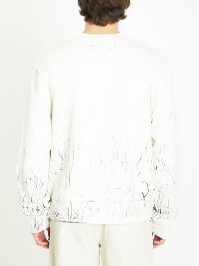 Amiri – Weißes Sweatshirt mit Cracked Dye-Core-Logo