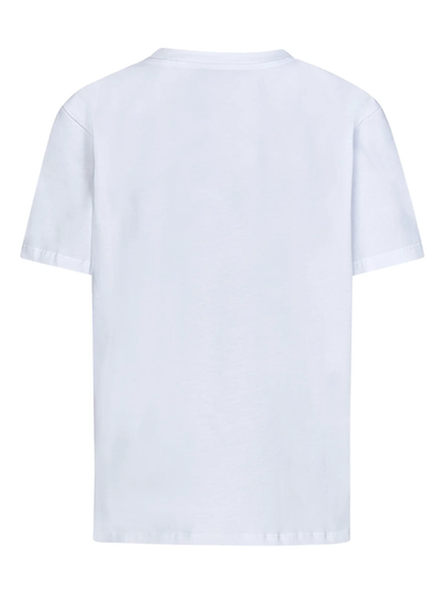 Balmain – Weißes T-Shirt mit goldenem Logodruck
