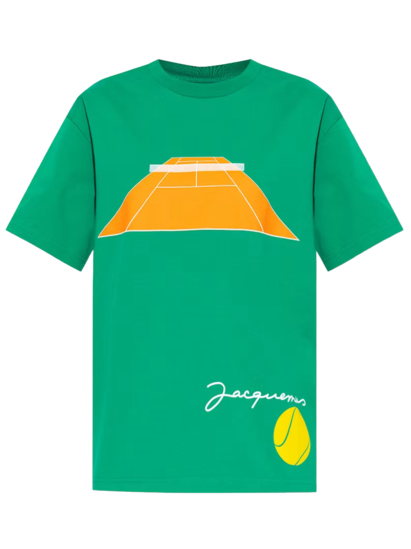 Jacquemus – T-Shirt „Le“ mit Tennis-Print in Grün