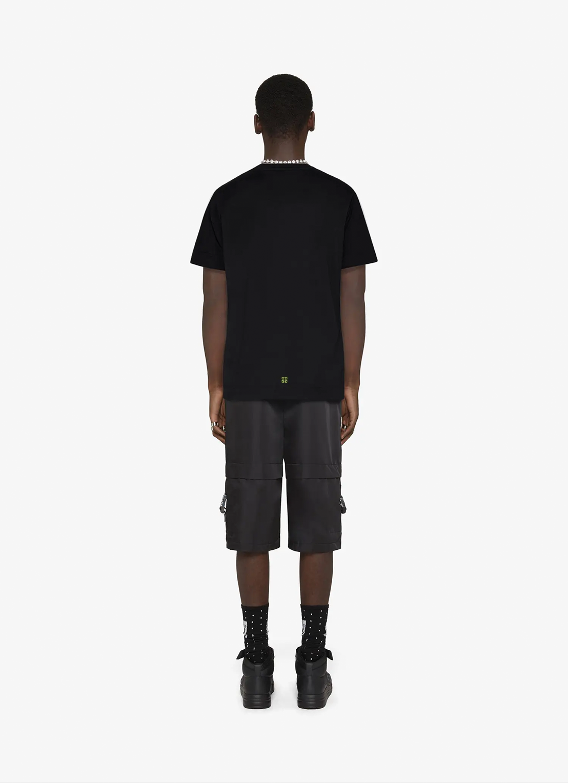 Givenchy – Oversize-T-Shirt mit Regenbogen-Kreislogo in Schwarz