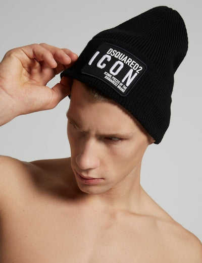Dsquared2 – ICON-Mütze in Schwarz