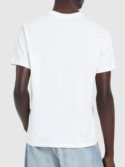 Ami Paris – Ami De Coeur – Weißes T-Shirt mit gesticktem Logo in Weiß