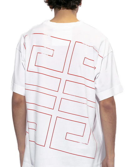 Givenchy – Weißes T-Shirt mit 4-Sterne-Logo-Aufdruck