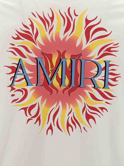 Amiri – Weißes T-Shirt mit Sonnenlogo