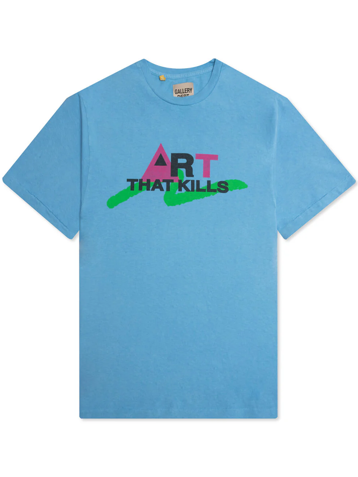 Gallery Dept – T-Shirt im Stil der 80er in Blau