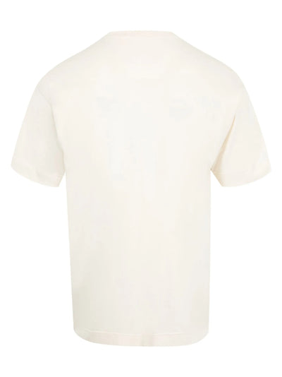 Givenchy – Weißes T-Shirt mit aufgesticktem Logo „Monogram College“