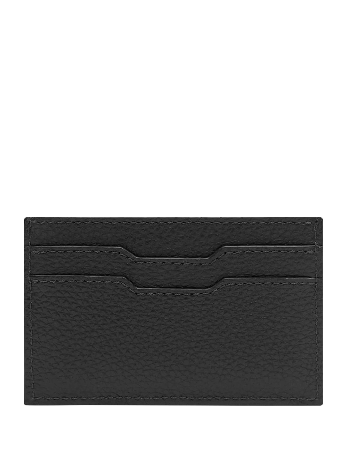 Amiri – Kartenetui aus schwarzem Leder mit großem Logo