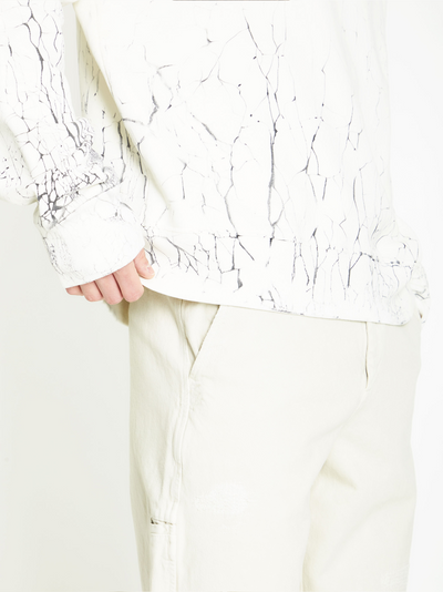 Amiri – Weißes Sweatshirt mit Cracked Dye-Core-Logo