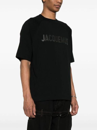 Jacquemus – Oversize-T-Shirt mit „Le Typo“-Logodruck in Schwarz